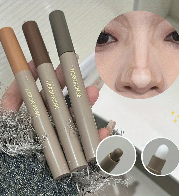Highlighting & Bronzer Stick: Long Lasting Corrector with Brush, Brightening Concealer Pen, Nose Shadow, and Contouring
