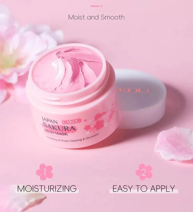 LAIKOU Sakura Mud Mask 25g Deep Cleansing Blackheads Brightening Oil Control Face Mask