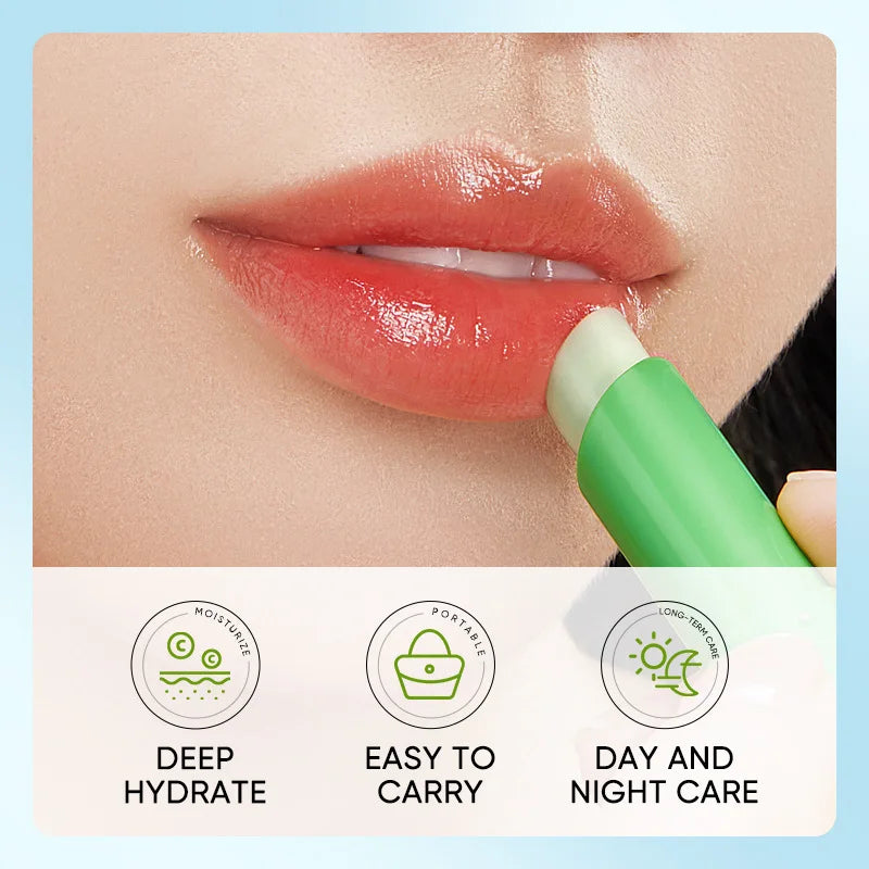 SADOER Lip Aloe Balm Nourishing, Hydrating and Moisturizing Preventing Cracking and Repairing Lips Gentle Non Irritating