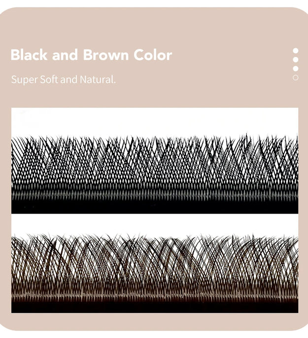 DIYDAY YY Shape Eyelash Extensions C D L LU Curl Brown Lashes Natural Soft Premade Volume Fans Two Tips Y-Shaped False Eyelashes