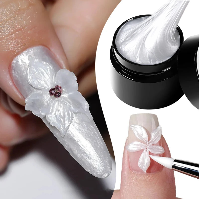 BORN PRETTY 15ml Clear Non Stick Hand Extension Gel 3D Shaping Sculpting Carving Nail Art Solid Hard Gel for Fake Nail