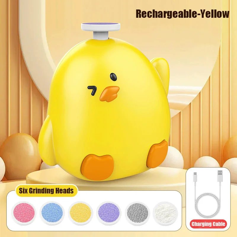 Electric Baby Nail Trimmer Safe Baby Nail Clippers With 6 Grinding Heads Quiet Baby Nail Polisher Kit For Hygiene Cares