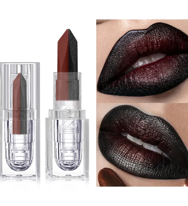 Soft Matte Two Tone 2-in-1 Lipstick Smooth Matte Lip Gloss Bright Color Long lasting Sexy Women's Cosmetics