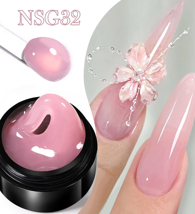 BORN PRETTY 15ml Clear Non Stick Hand Extension Gel 3D Shaping Sculpting Carving Nail Art Solid Hard Gel for Fake Nail