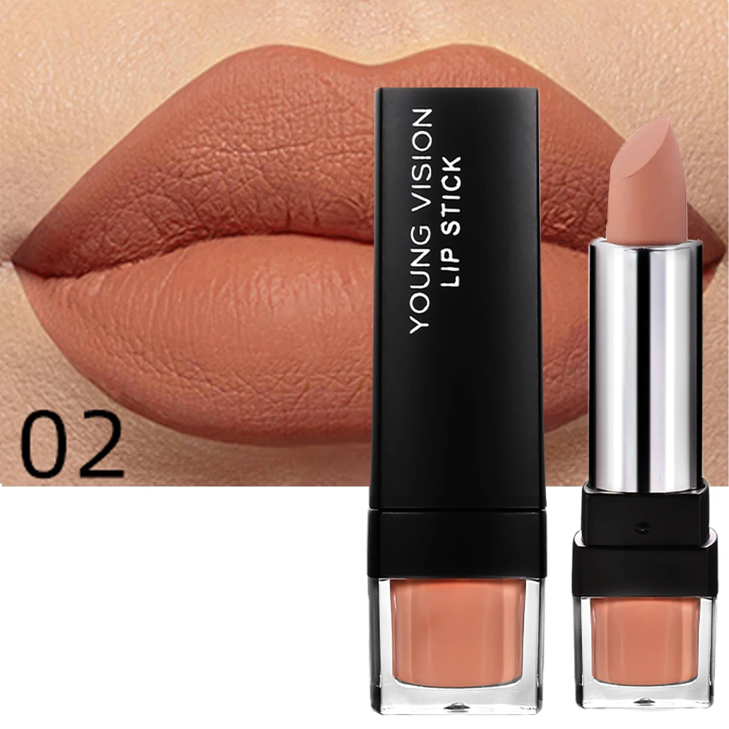 6-Color Matte Lipstick , Non-Fading, Non-Stick Cup Long-Lasting Velvet Finish, Smooth Matte Lip Color Waterproof Smudge-proof