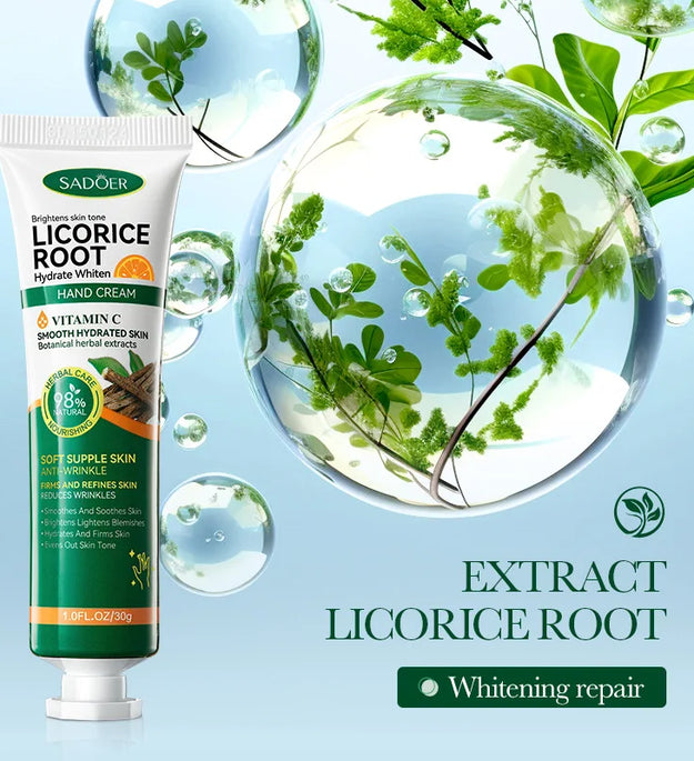 1/2pcs SADOER Vitamin C Licorice Hand Cream Moisturizing Nourishing Brightening Hydrating Hands Skin Care Products