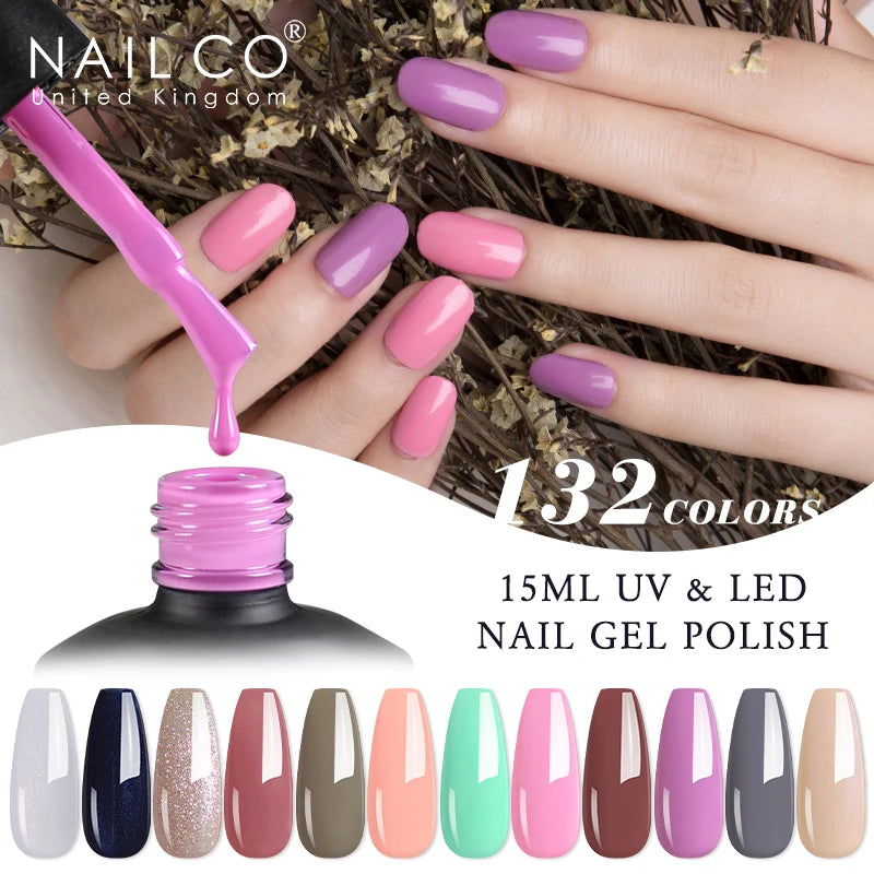 NAILCO 15ml Hema/TPO Free UV Gel Nail Polish Nail Art Manicure Nail Professionals Base Top Varnish Semi Permanent Vernis Nail