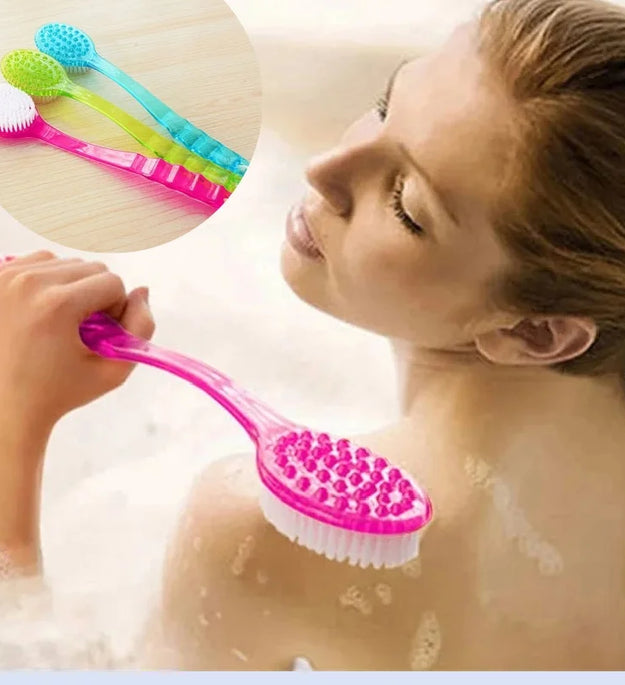 1pc Bath Brush Long Handle Exfoliating Scrubs Back Body Bath Shower Cleaning Brushes Skin Massager Exfoliation Bathroom Supplies