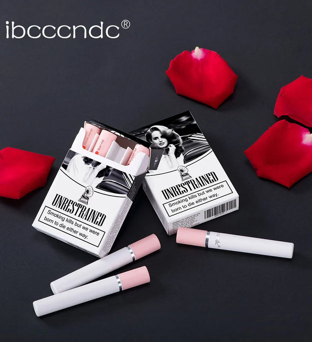 4 pcs/set Cigarette Lipstick Set Long Lasting Lip Glaze Matte Lip Gloss Waterproof Lip Stick Tube Nude Lip Tint Makeup Cosmetics