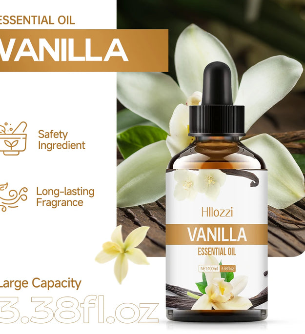 Vanilla Plant Extract Aromatherapy Essential Oil Face Body Diffuser Humidifier Massage, Shower, Manicure, Hair Care
