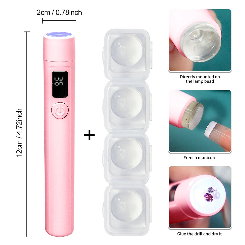 Portable Nail UV LED Lamp And LED Light Support Base Rechargeable for Nails Gel Polish Drying UV Lamp for Nails Art Desk Stand