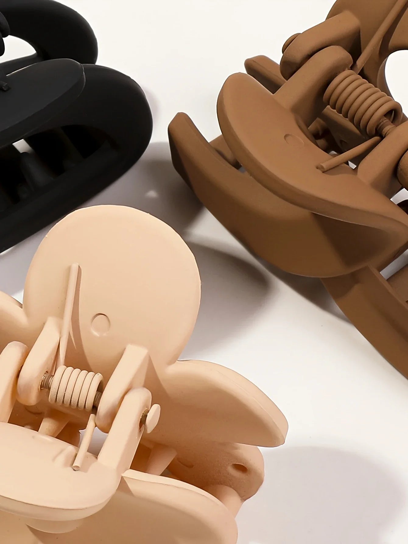 5Pcs Multistyle Small Flower Hair Claw Clips for Women Girl Rectangle Jaw Clip Hair Accessory Semicircle Barrettes for Thin Hair