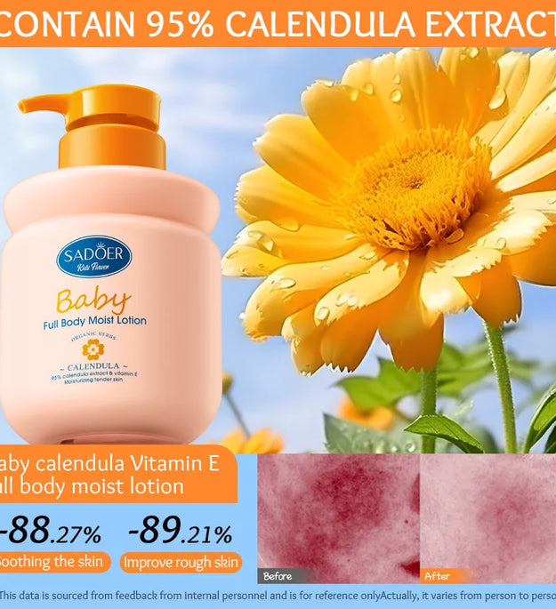 400ml Children's Calendula Vitamin E Body Lotion, Autumn and Winter Body Lotion Body Cream