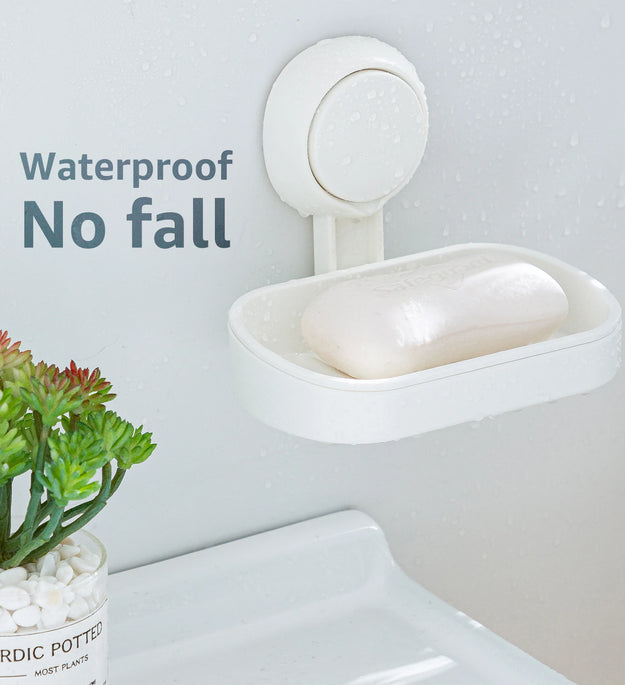 TAILI Soap Dish for Shower Waterproof Shower Soap Holder Heavy Duty Soap Dish No Drilling Soap Holder for Bathroom Kitchen Sink