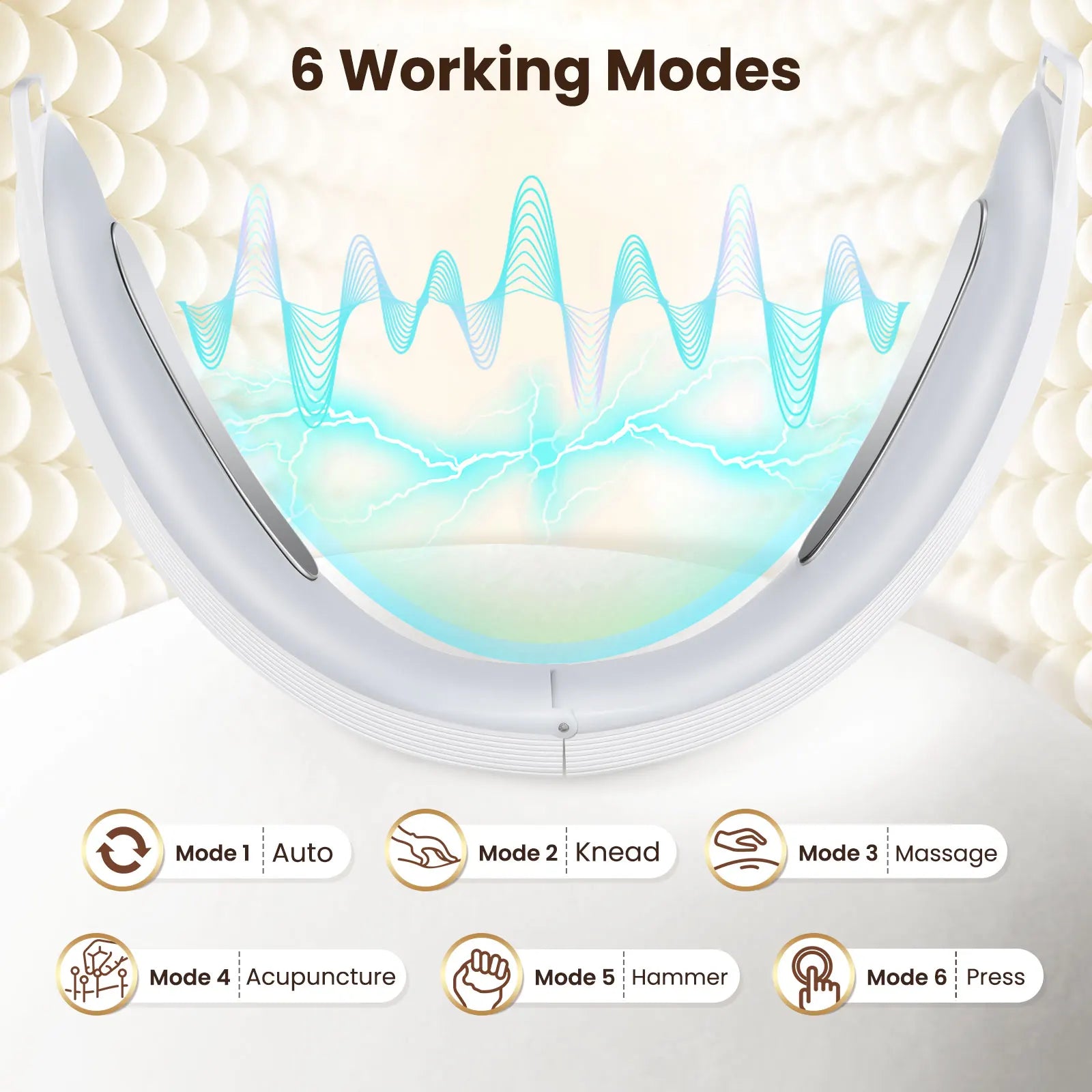 Electric V Face Lifting Beauty Device 6 Modes 8 Levels EMS Micro-current Firming Facial Massager Double Chin Removal Skin Care - BlissFully