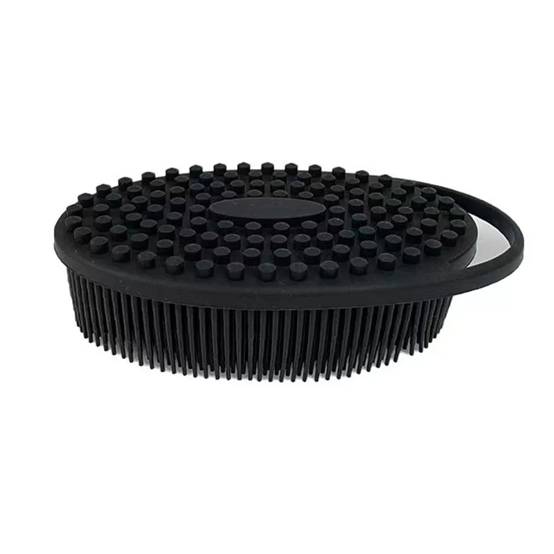 Silicone body scrubber adopts advanced sanitary technology, which is mild and clean, with good foam, durable, and silicone doubl