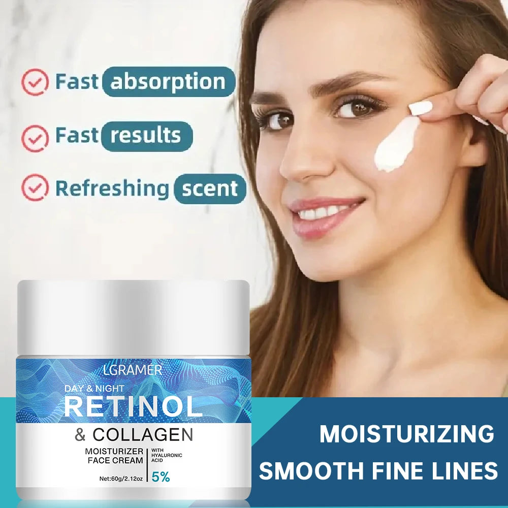 Retinol Firming Face Cream Lifting Neck Anti-aging Remove Wrinkles Night Day Cream Moisturizing Facial Serum Body Skin Care - BlissFully