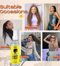 GZE Sleek Ponytail Freeze Spray - Long Lasting Hold, Frizz Control, and Shine - Non-Sticky Formula for Professional Looking - BlissFully