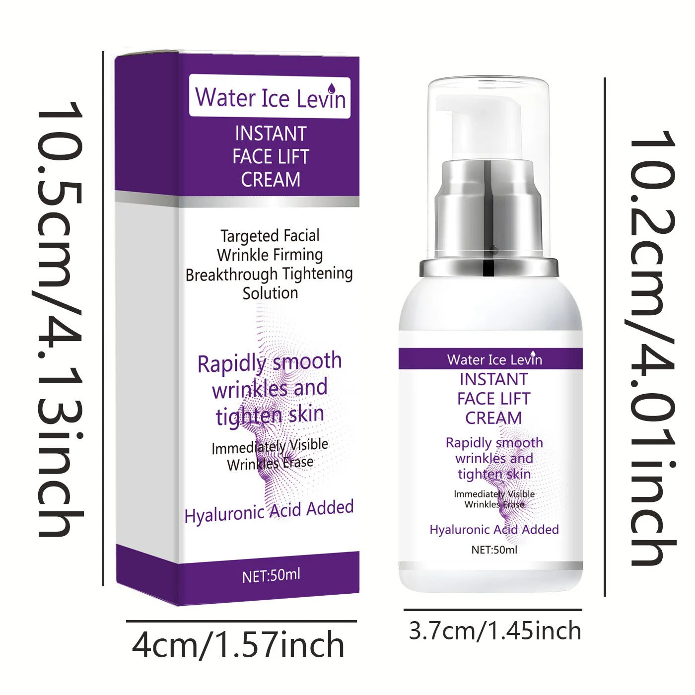 Instant face lift cream with hyaluronic acid for wrinkles. Firming solution. - BlissFully