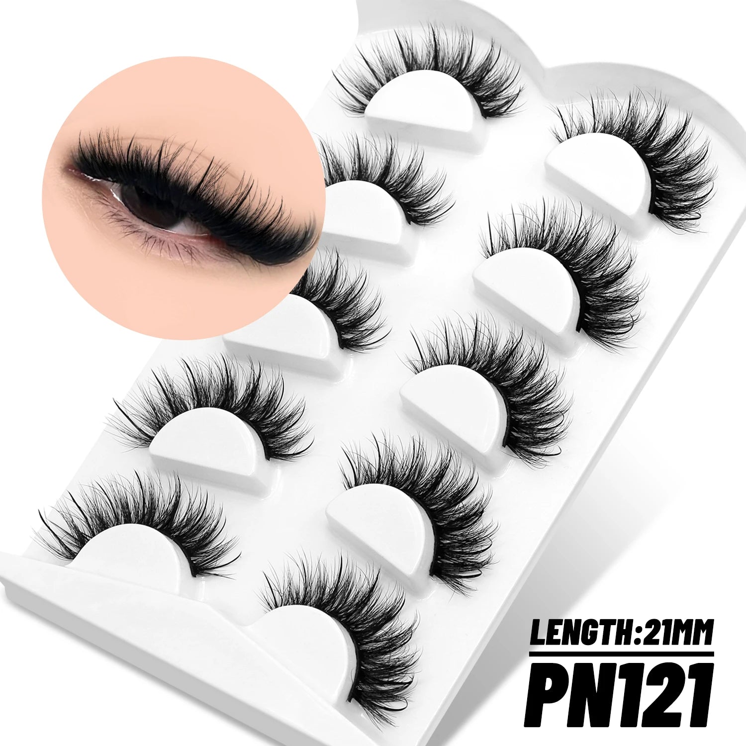 GROINNEYA Fluffy Eyelashes 3D Mink False Lashes Fluffy Soft Cross Manga Lashes Wispy Volume Mink Lashes Dramatic Makeup