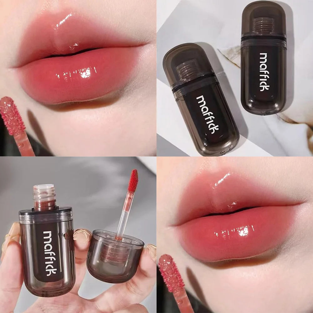 Waterproof  sweat proof  non smudging  small black tube lip gloss  moisturizing  long-lasting lipstick