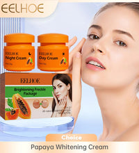 Freckle Whitening Face Cream Papaya Day Night Sun Spots Corrector Fade Pigment Brighten Skin Tone Blemish Bleaching Nourishing - BlissFully