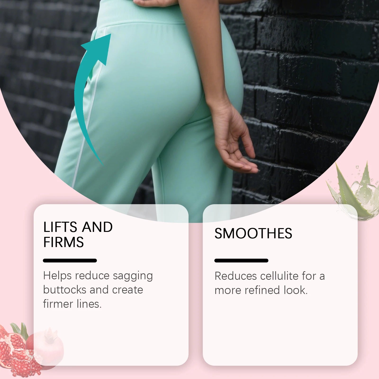 Butt Firming Cream with Collagen and Centella Asiatica for Lifted Shapely Glutes Tightening Body for Cellulite Reduction Smooth