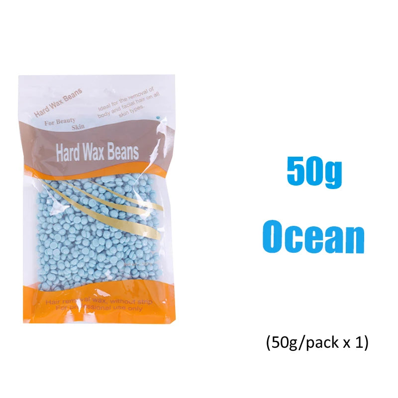 50g Hot Wax Hair Removal Depilatory Waxing Wax Beads for Wax Heater Painless for Body Hairs Removal Beans
