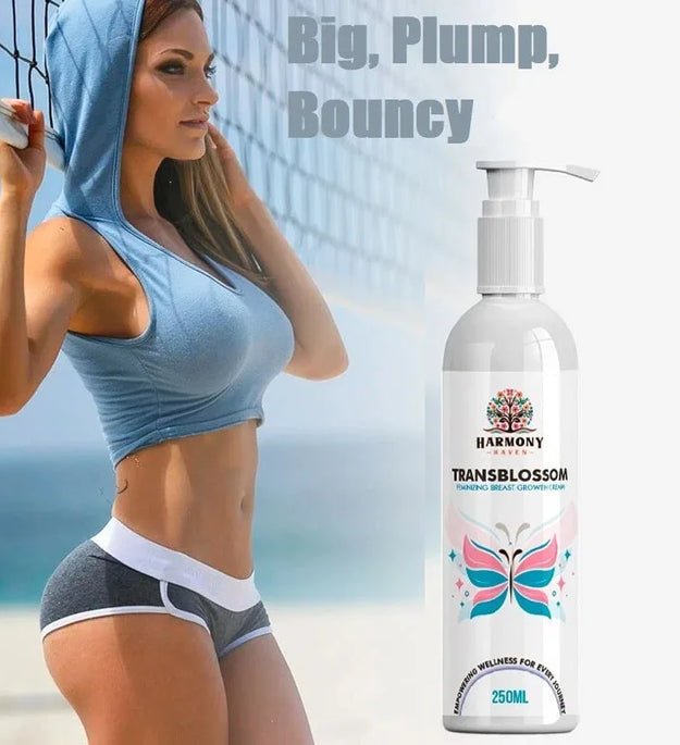 TransBlossom Feminine Boobs Enlargement Cream MTF Enhance Feminization TS Bust Larger Softer Smooth Elastic Skin 100ml/250ml