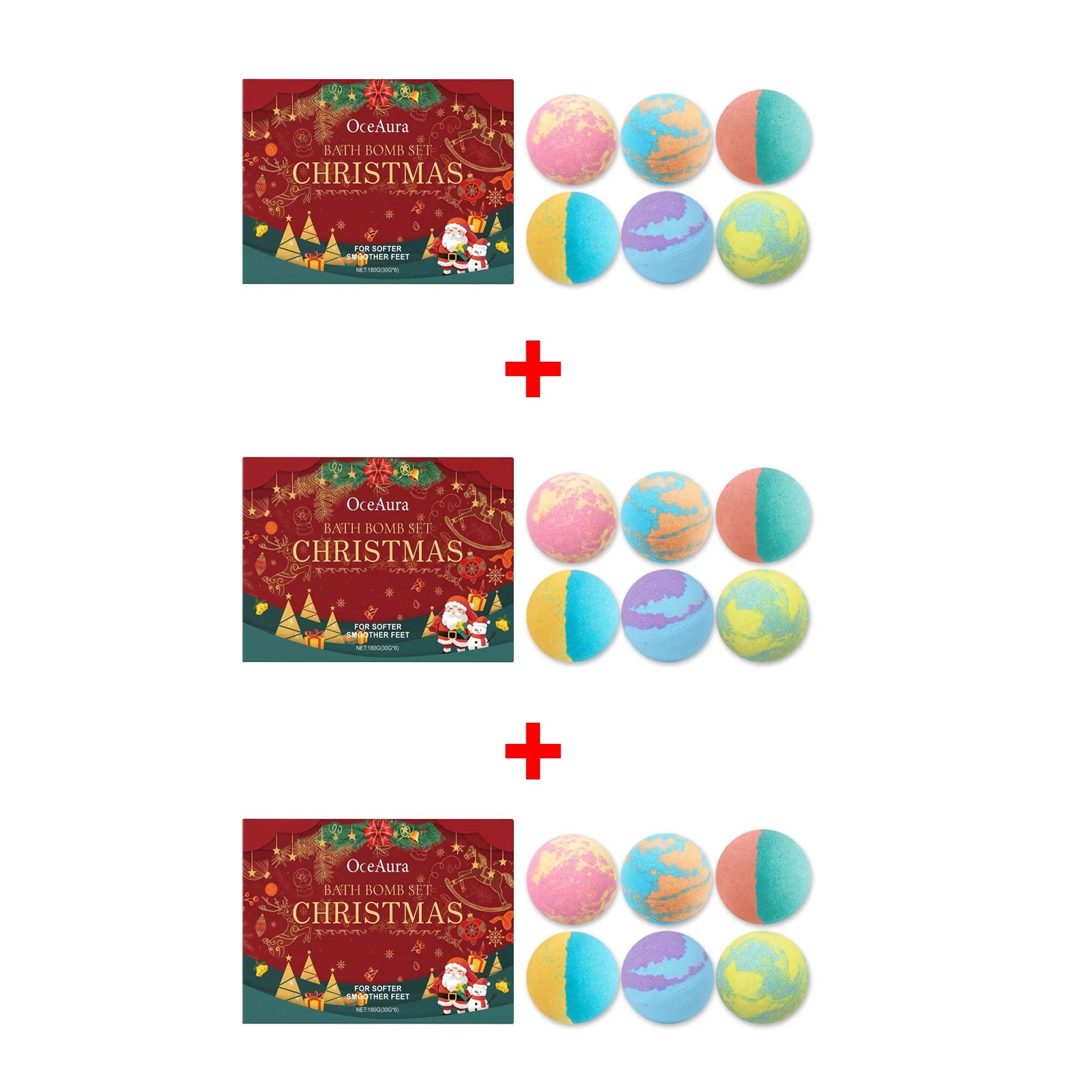 6/12/18pcs Bath Bombs for Kids With Surprise Bubble Bath Ball Anti Fatigue Relaxing Body Care Spa New Year Christmas Gift Set