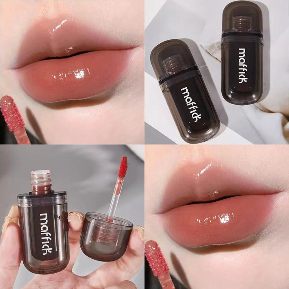 Waterproof  sweat proof  non smudging  small black tube lip gloss  moisturizing  long-lasting lipstick
