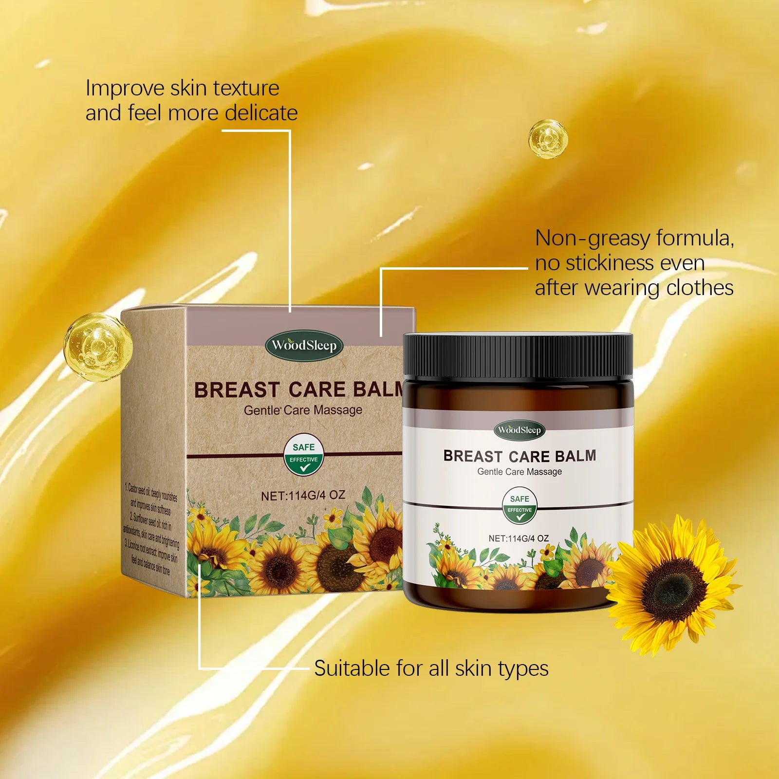 Breast Care Balm Effective Anti-Sagging Chest Lift Soothing Plump Breast Cream for Women Enhance Softness Luster Sexy Body Care