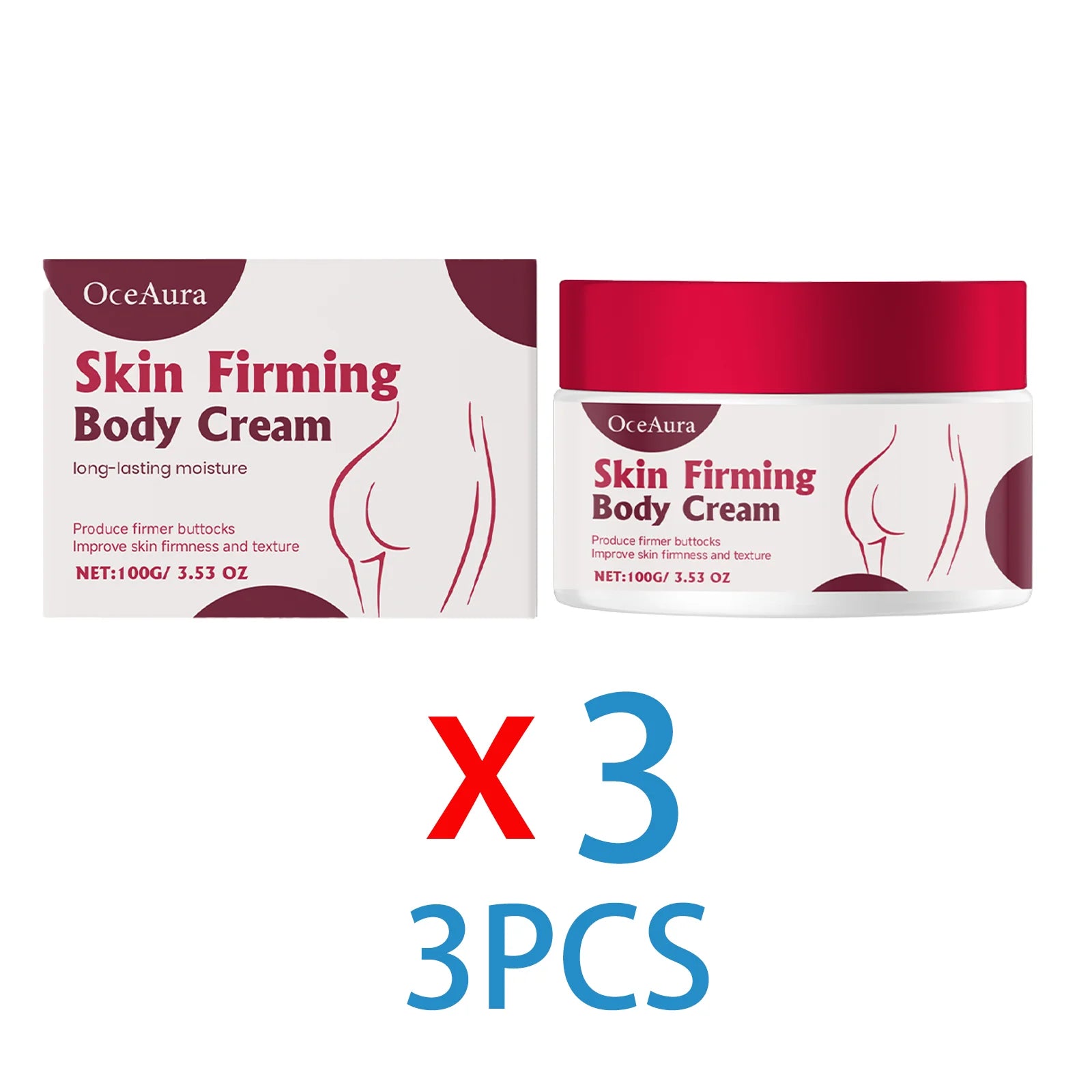 Butt Firming Cream with Collagen and Centella Asiatica for Lifted Shapely Glutes Tightening Body for Cellulite Reduction Smooth