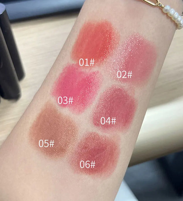 Lipstick red brown lipstick waterproof moisturizing mirror lipstick lip gloss natural long-lasting makeup Valentine's Day gift