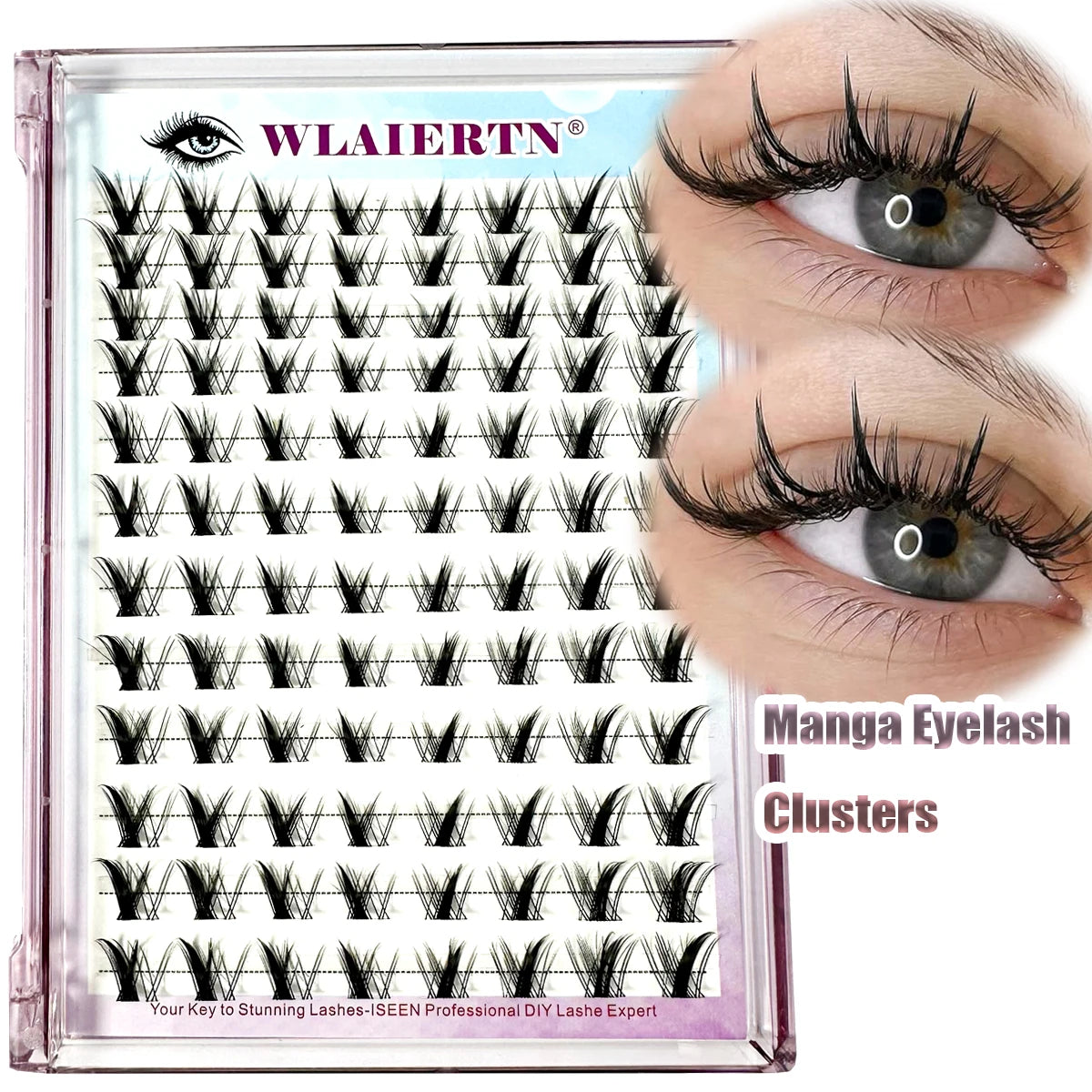 3D DIY Segment False Eyelashes Manga False Eyelash Natural Anime Eyelash Cosplay 3D Spiky Wispy Thick Reusable Cluster Lashes
