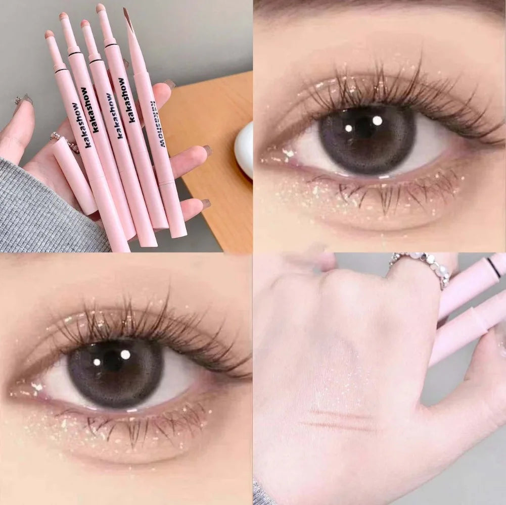 Double-end Lying Silkworm Eyeliner Pencil Diamond Glitter Matte Aegyosal Pen Brightening Cream Shadow Highligher Eye Makeup