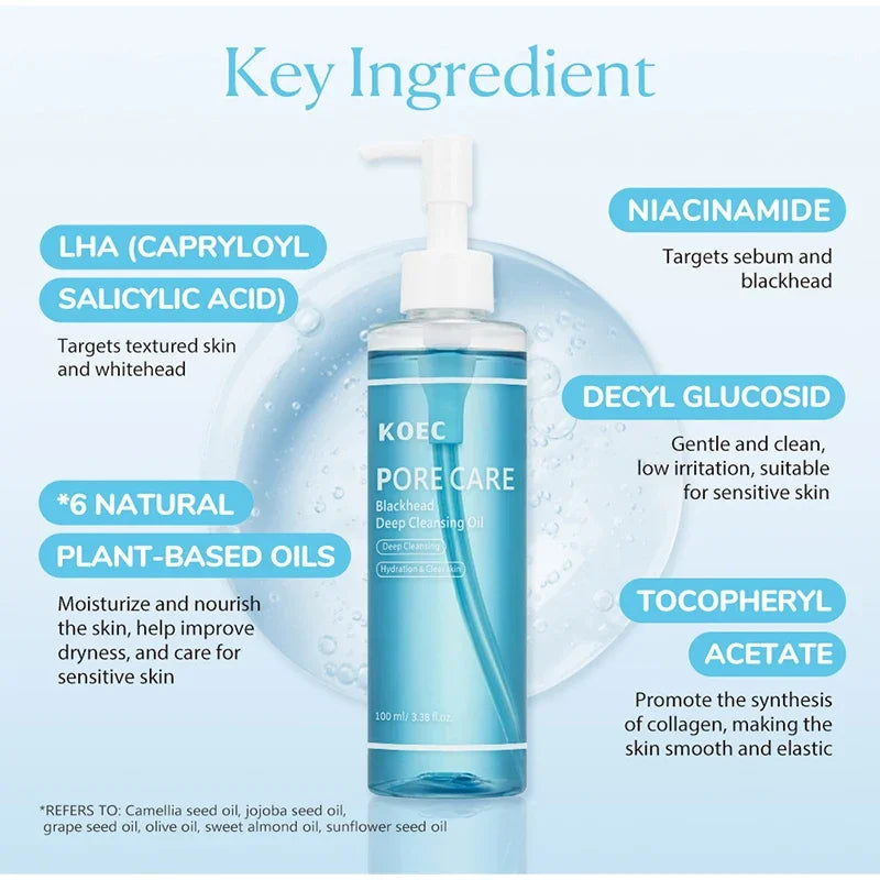 Korean PDRN Jelly Cleansing Oil Facial Makeup Remover Moisturizing Face Cleansing Oil Shrink Pores Removal Deep Cleansing Oil