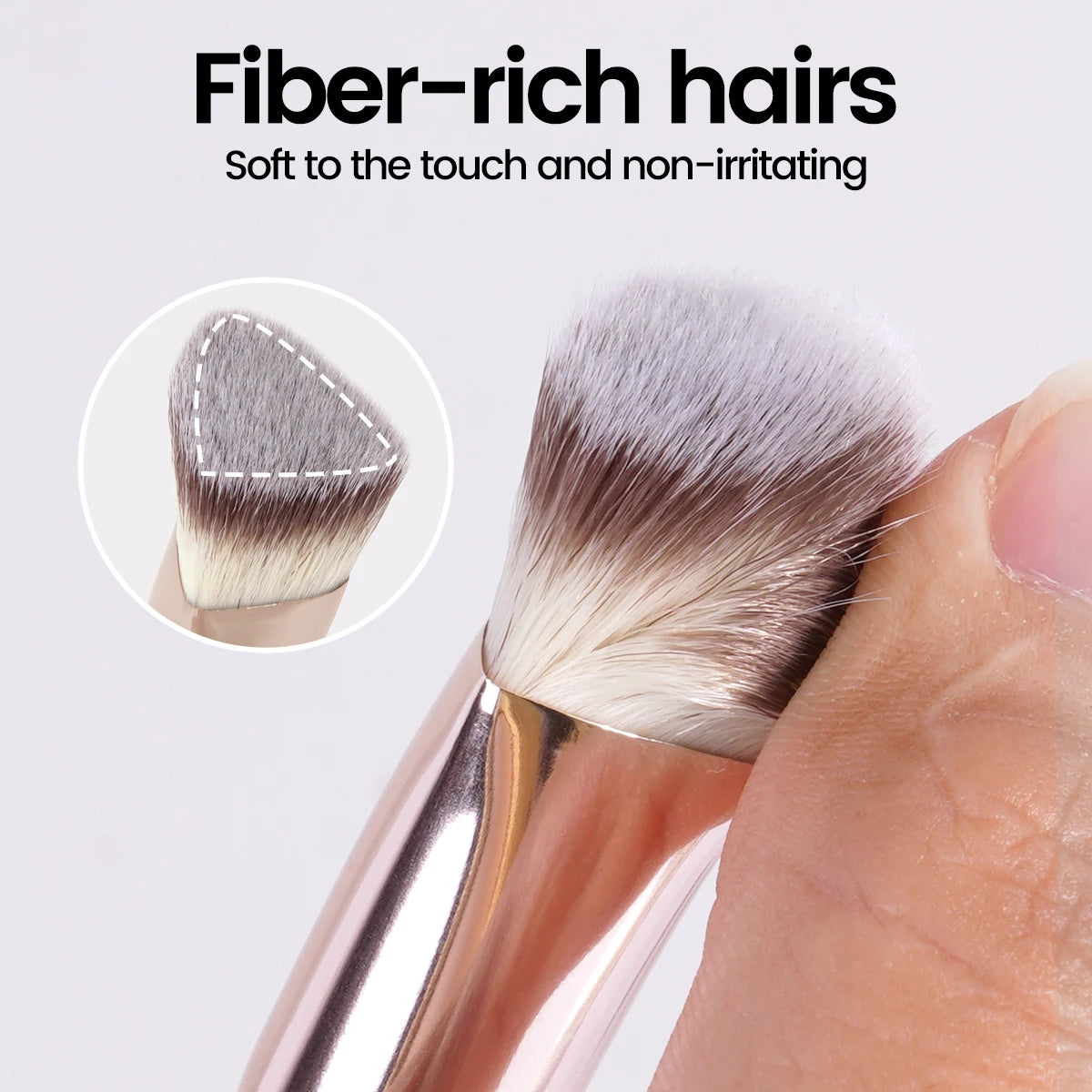 MAANGE Under Eye Concealer Makeup Brush Triangle Foundation Brush for Liquid Cream Blending Concealing Cosmetic Makeup Tools - BlissFully
