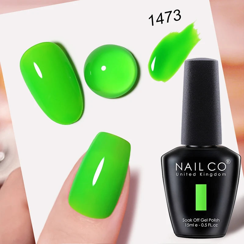 NAILCO 15ml Hema/TPO Free UV Gel Nail Polish Nail Art Manicure Nail Professionals Base Top Varnish Semi Permanent Vernis Nail