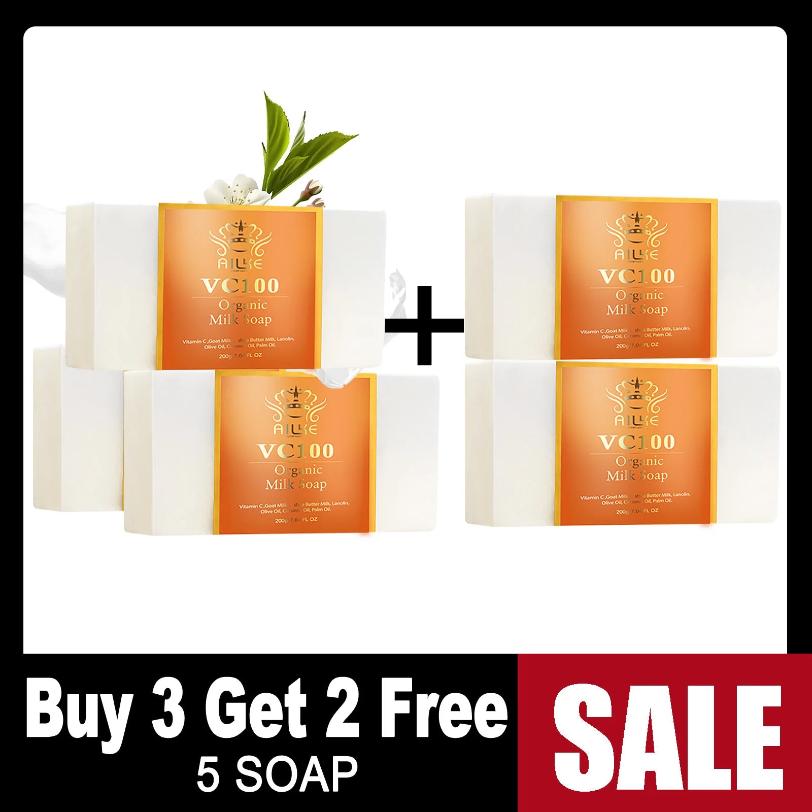 AILKE Vitamin C Whitening Kit For Women, Even Skin Tone, Clean Skin, Moisturizing, Anti Wrinkles, Skin Glowing Beauty Set