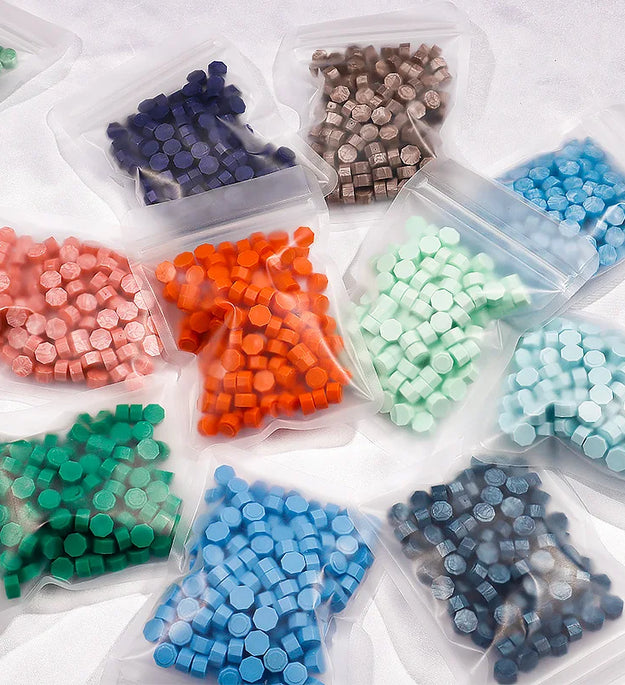 200pcs Octagonal Wax Seal Beads  Small Pack Multi-color for Wax Seals DIY Wax Supplies Wedding Sealing Gift Craft Handmade