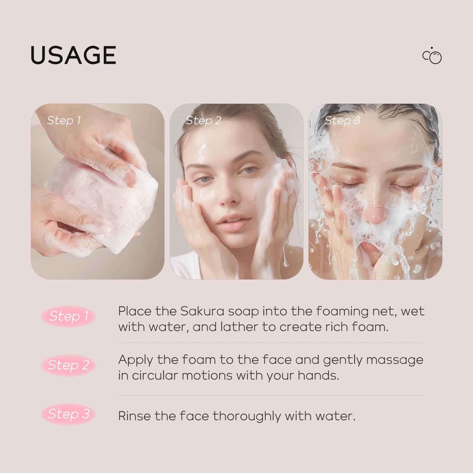 LAIKOU Japan Sakura Bar Soap 5pcs Deep Cleansing Soften Skin Even Tone 90g