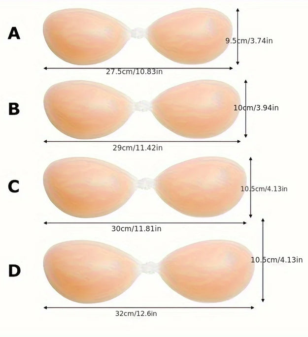 Silicone breast patch silicone invisible bra thickened push-up breast patch bra strapless underwear silicone bra