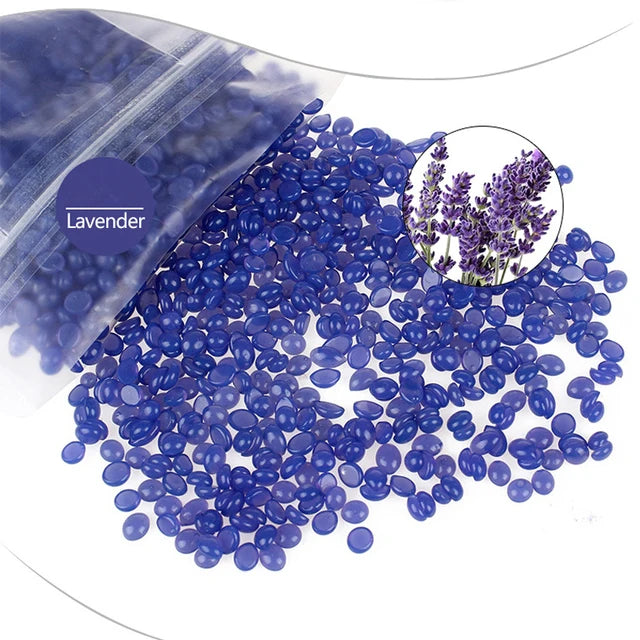 500g Hard Wax Beans Solid Hair Remover No Strip Depilatory Hot Film Wax Bead Hair Removal for Full Body Bikini Face Leg Eyebrow