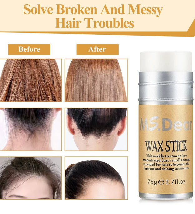 Hair Wax Stick For Wig Professional Hair Wax Stick Gel Cream Non-Greasy Style Hair Wax Stick For Men Women Broken Hair Artifact - BlissFully