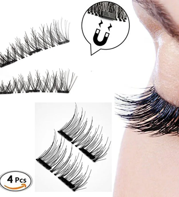 3D Magnetic False Eyelashes Individual Lashes Extension Tools Set Accessories Mink Fake Eyelash Makeup Cosmetics With 2/3 Magnet