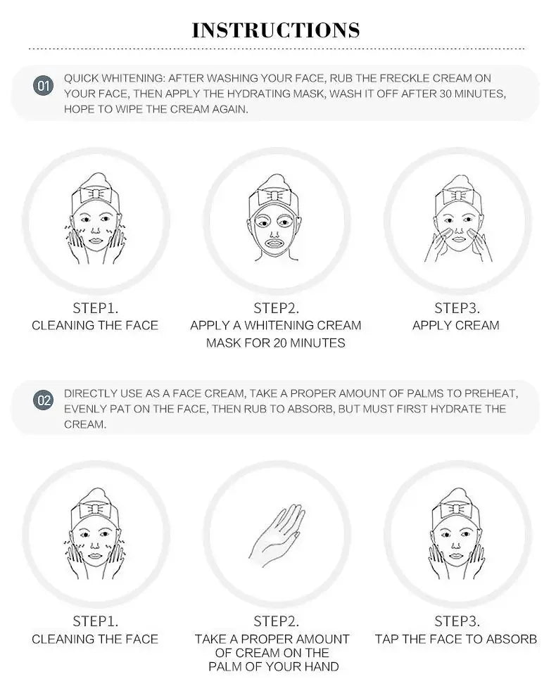 Whitening Freckles Cream Remove Melasma Dark Spot Lightening Melanin Brightening Melasma Remover Moisturize Anti-aging Face Care - BlissFully