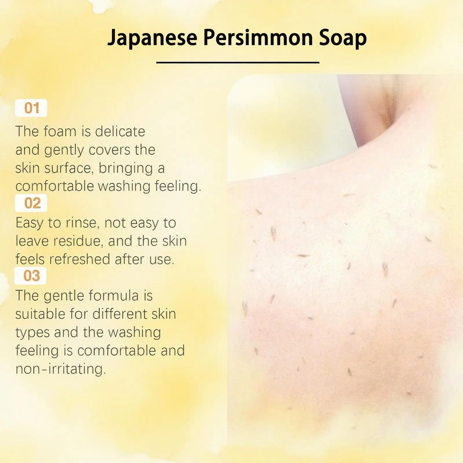 Swarva Persimmon Soap, Natural Aroma & Gentle Cleansing Handmade Bar for Bathing & Skin Care