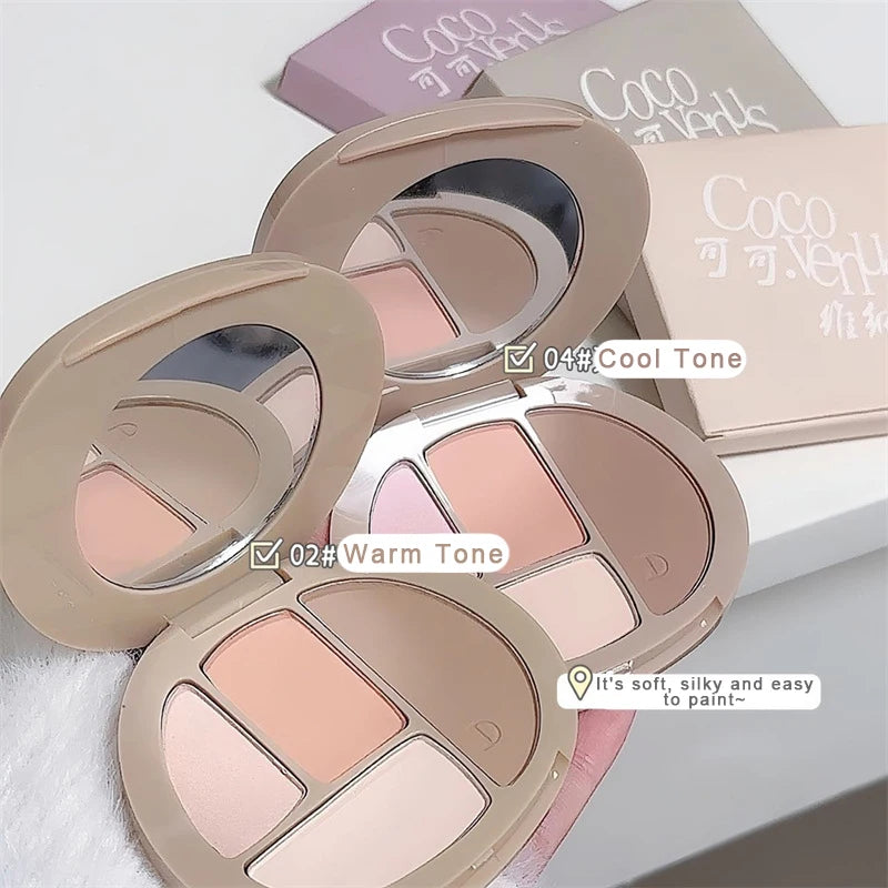 Multifunctional Bronzer Contour Palette Nose Shadow Profile Highlighter Blush Plate Matte Contouring Shading Llluminator Makeup