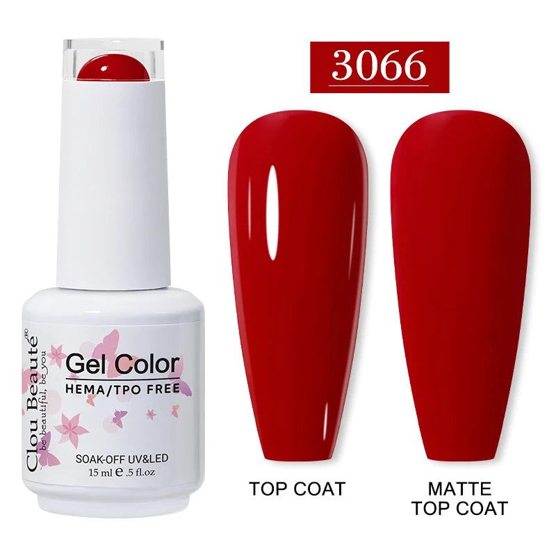 Clou Beaute 15ml HEMA TPO FREE Gel Nail Polish Vernis Semi Permanent UV Nail Art Varnish Lakiery Hybrydowe Manicure Gel Polish